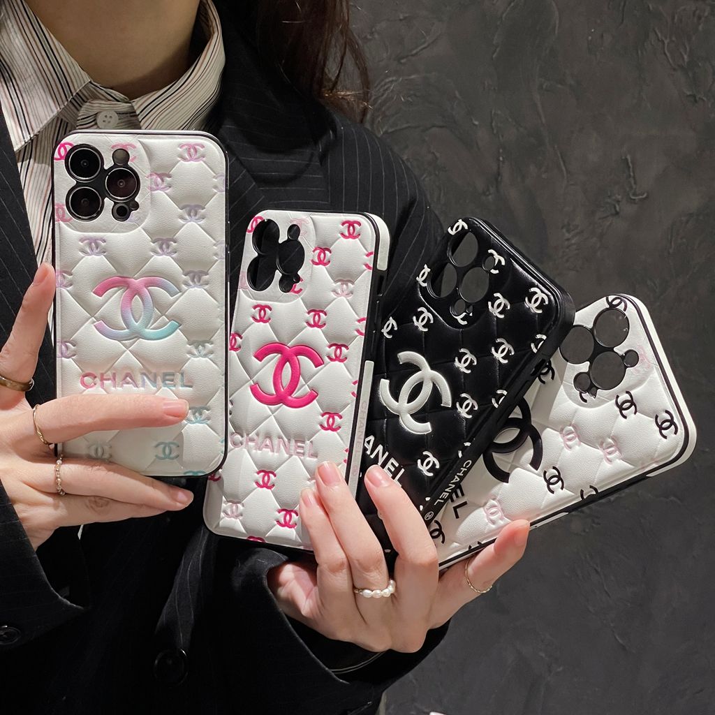 Apple mobile phone case leather double C