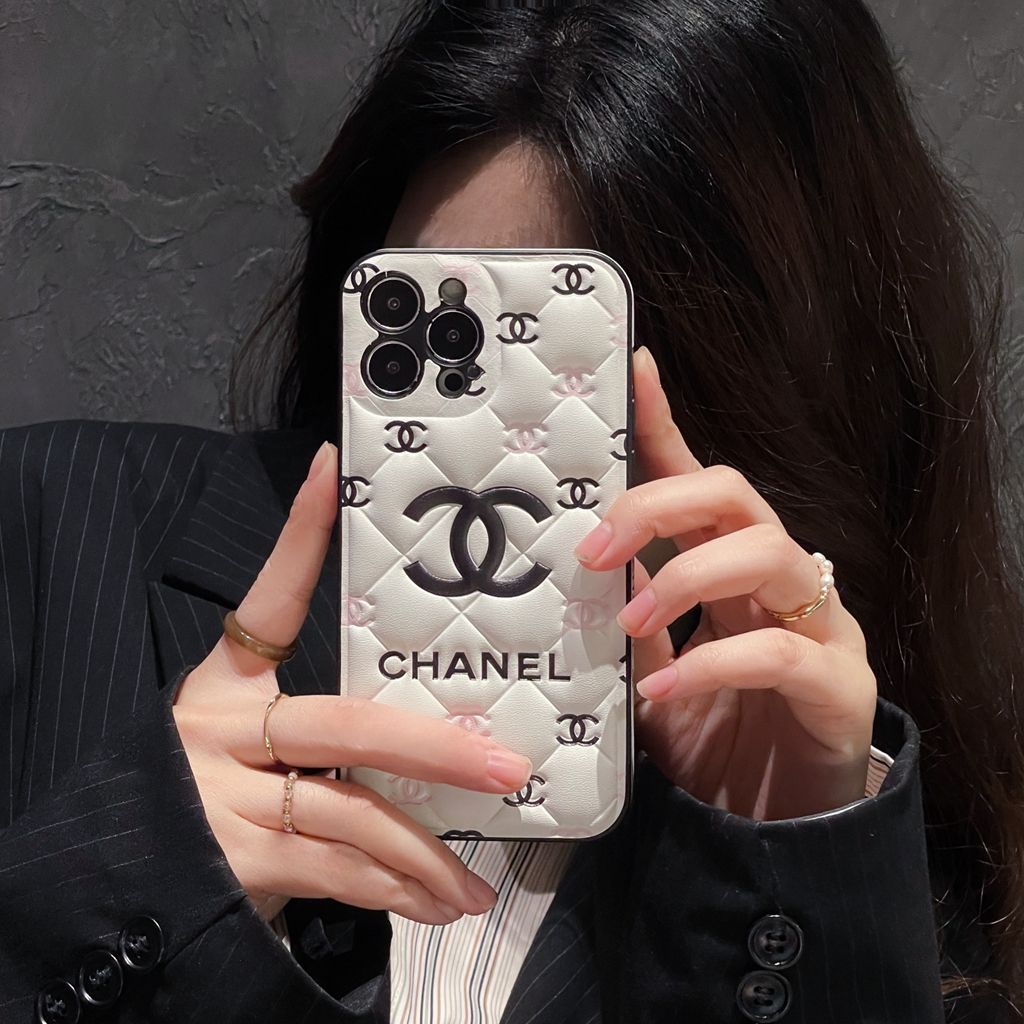 Apple mobile phone case leather double C