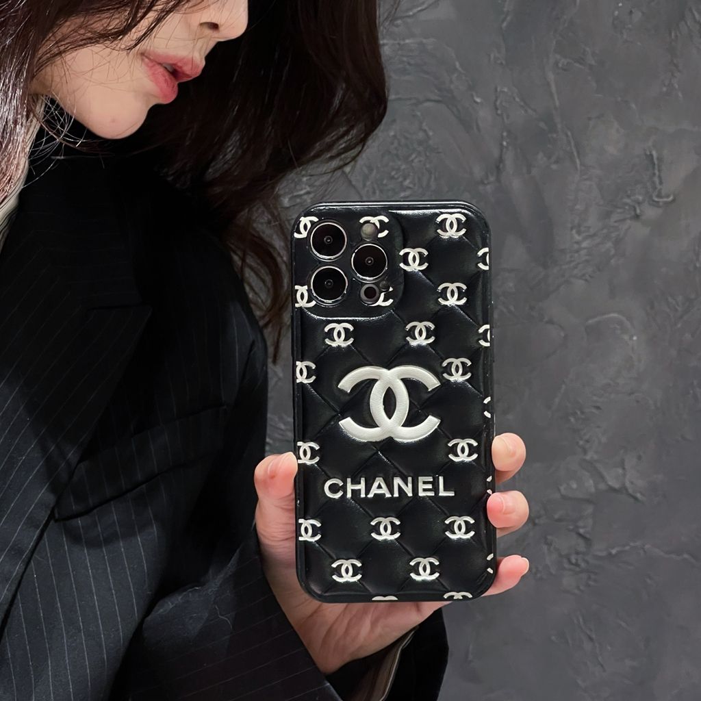 Apple mobile phone case leather double C