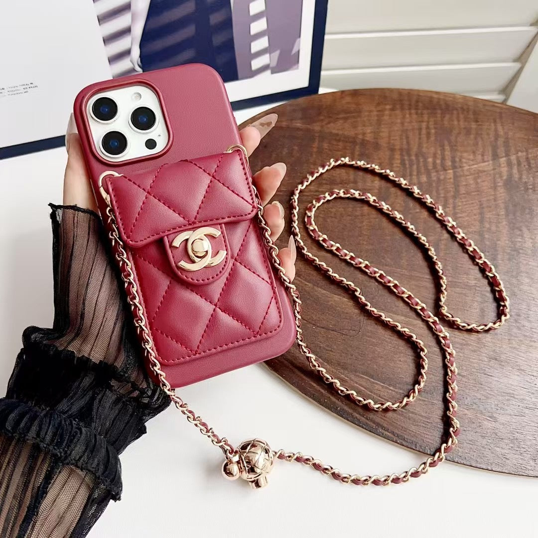 Apple mobile phone small Chanel lambskin full soft case