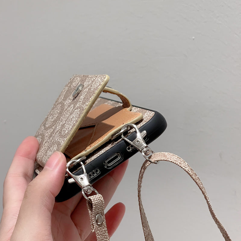 Coach iPhone Case With Wallet And Strap White