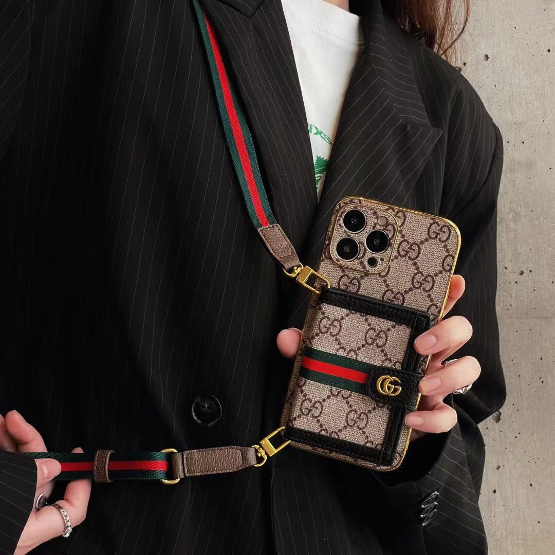 Apple phone case crossbody canvas card holder
