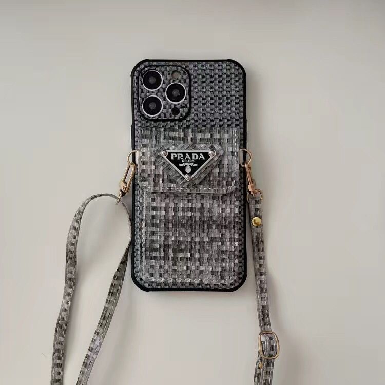 Apple Phone Case Braided Crossbody Card Holder