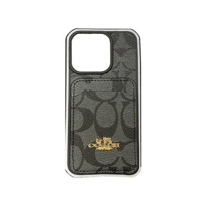 Coach iPhone Case With Card Holder Coffee