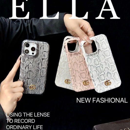 Apple mobile phone case snake pattern double G
