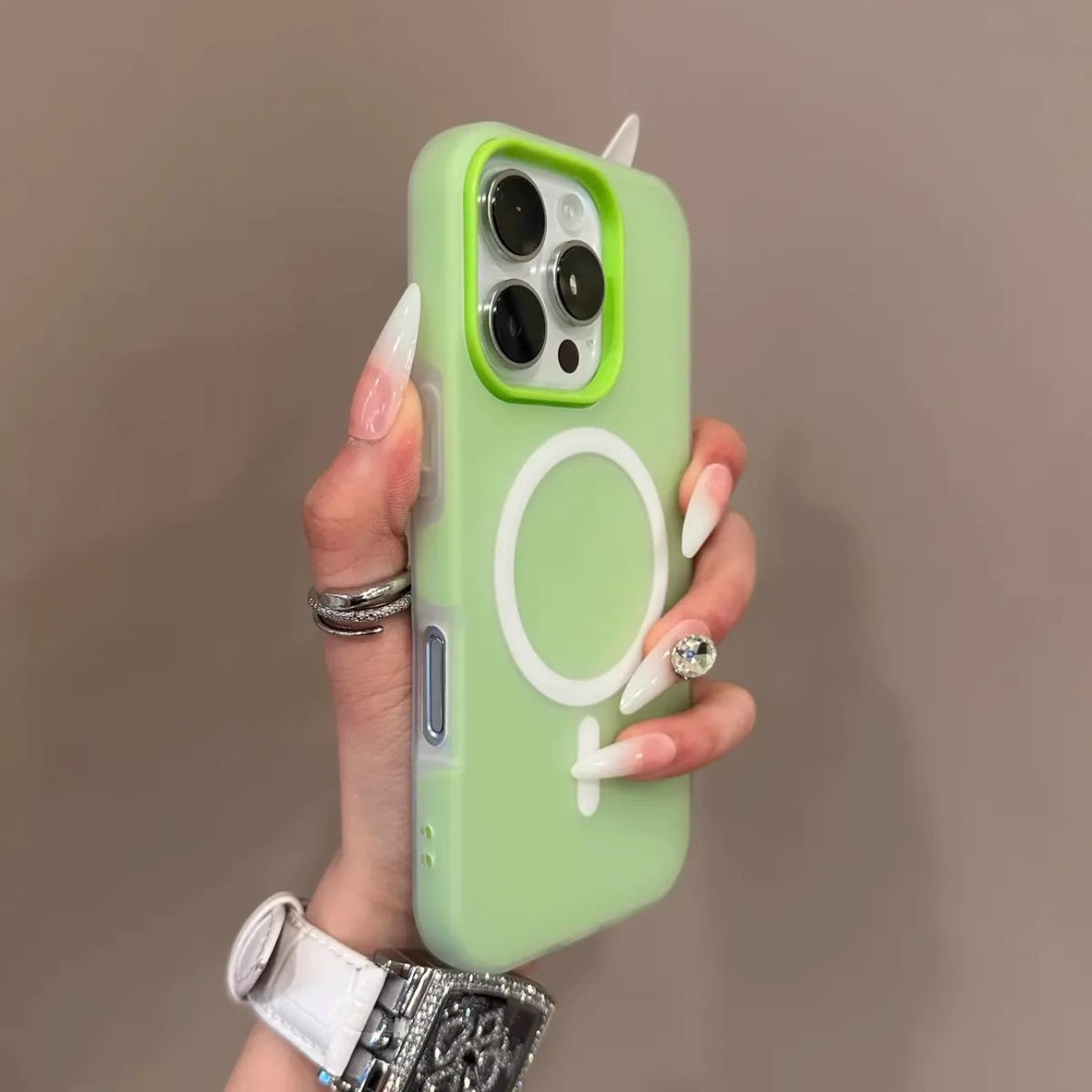 Apple mobile phone frosted case anti-fall and magnetic