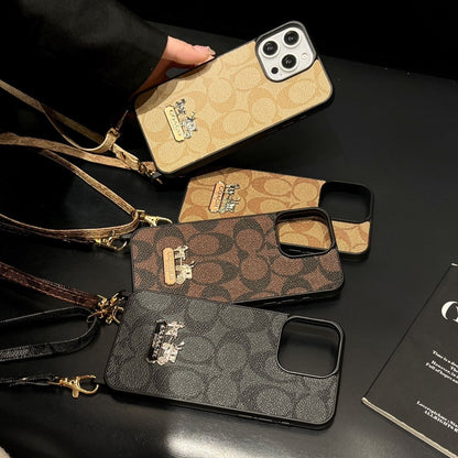 Apple mobile phone case with lanyard