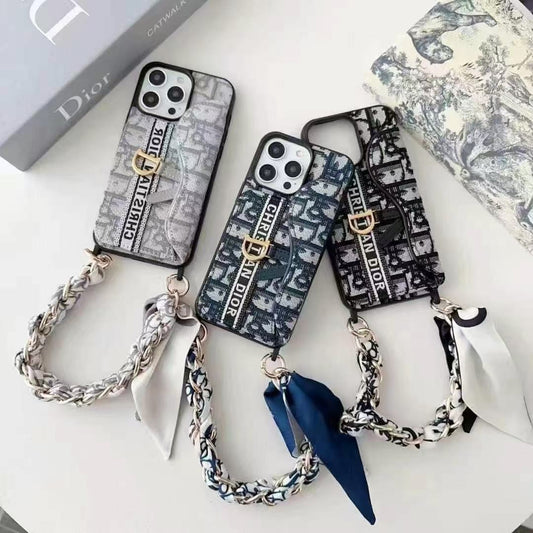 Apple phone case with card holder side opening bracelet