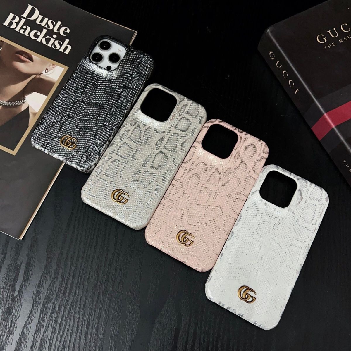 Apple mobile phone case snake pattern double G