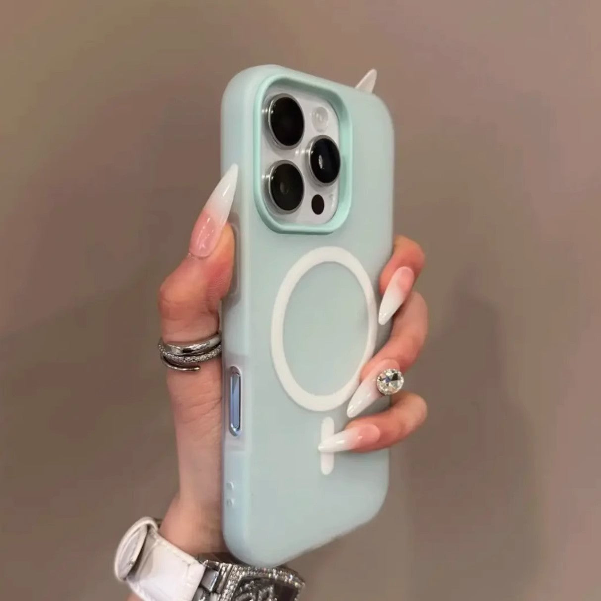 Apple mobile phone frosted case anti-fall and magnetic
