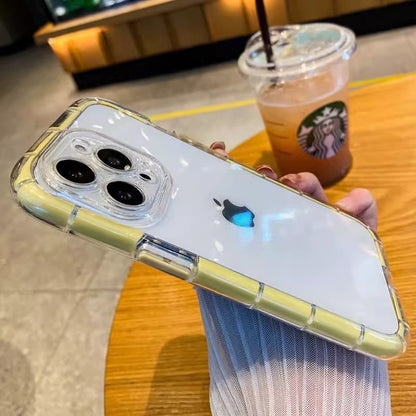Apple machine color edge luminous transparent full cover anti-fall new protective case