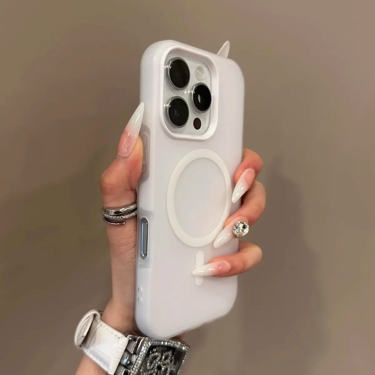 Apple mobile phone frosted case anti-fall and magnetic