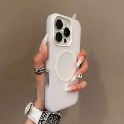 Apple mobile phone frosted case anti-fall and magnetic
