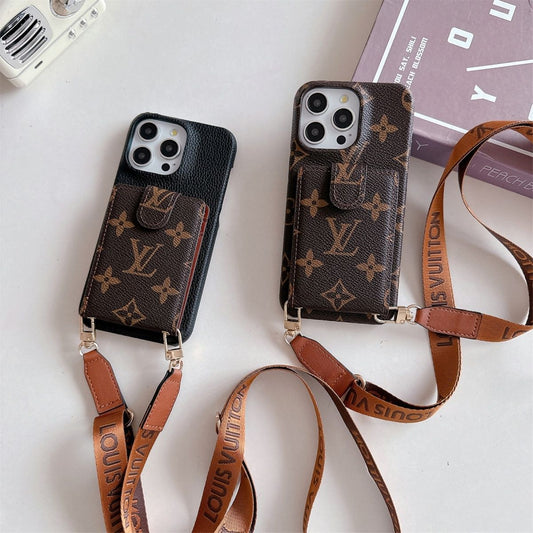 Apple mobile phone case multifunctional card holder up and down crossbody half bag style