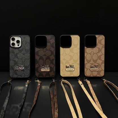 Apple mobile phone case with lanyard