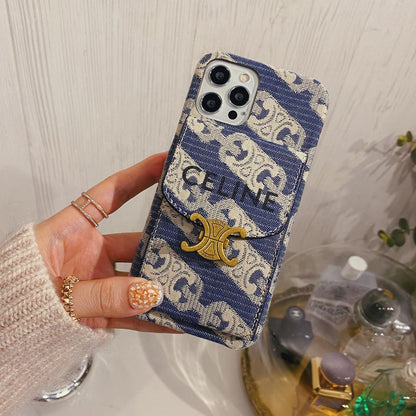 Apple phone case card holder version with mirror