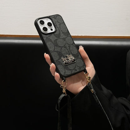 Apple mobile phone case with lanyard