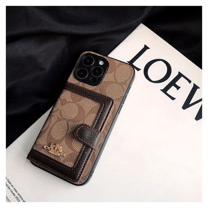 Apple mobile phone case integrated crossbody card holder crossbody card insert protective cover