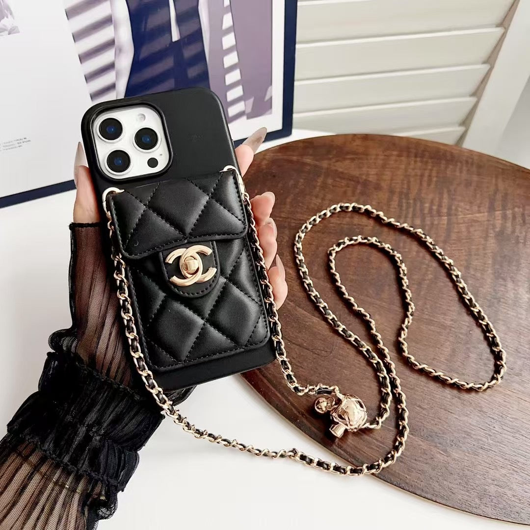 Apple mobile phone small Chanel lambskin full soft case