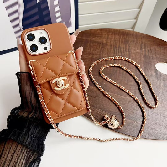 Apple mobile phone small Chanel lambskin full soft case