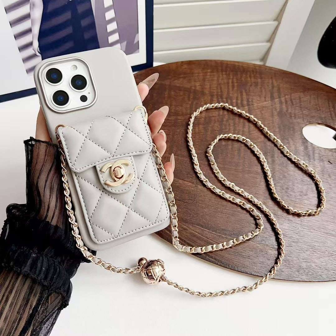 Apple mobile phone small Chanel lambskin full soft case