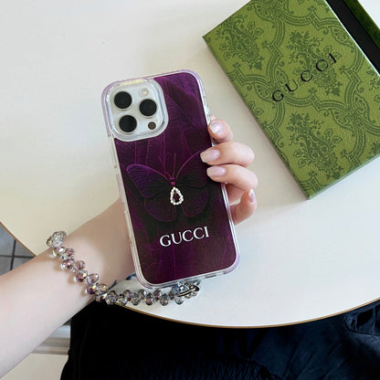 Apple mobile phone case water drop gem butterfly with anti-drop and shockproof
