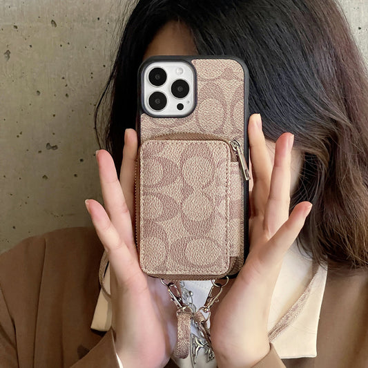 Coach iPhone Case With Wallet Coffee