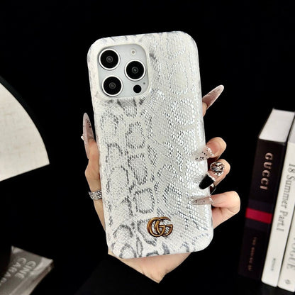 Apple mobile phone case snake pattern double G