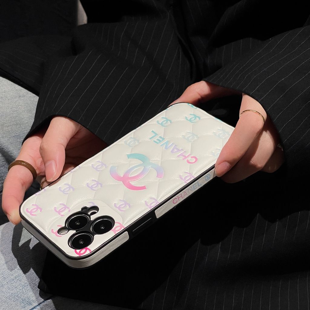 Apple mobile phone case leather double C