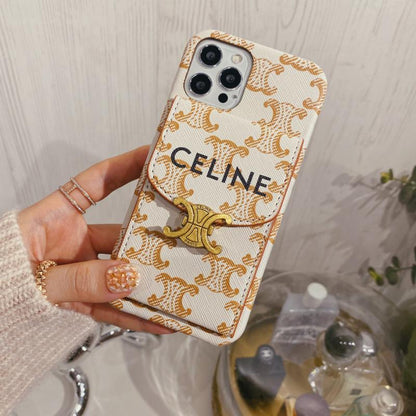 Apple phone case card holder version with mirror