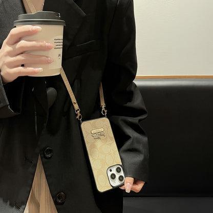 Apple mobile phone case with lanyard